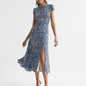Reiss “Livia” Mosaic Print Midi Dress